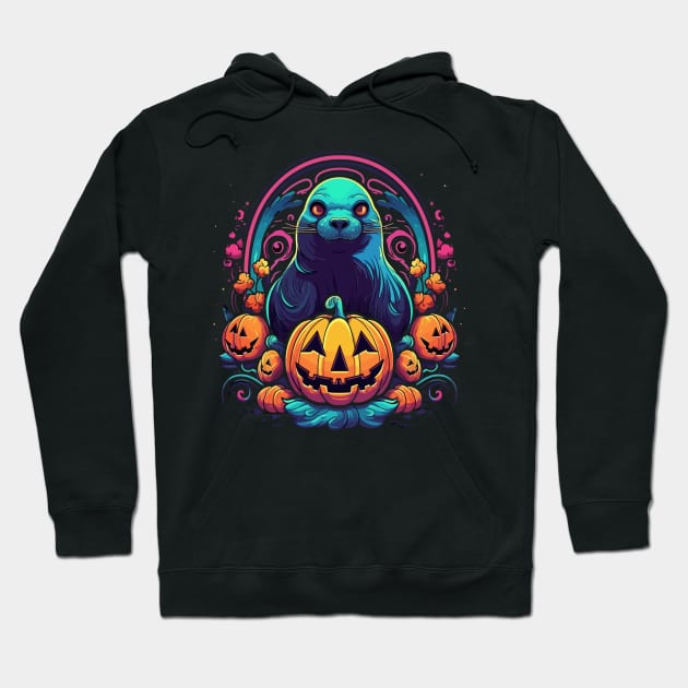 Sea Lion Halloween Hoodie by JH Mart